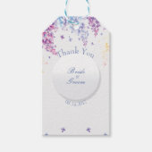 Lila lente bloem-Floral bruiloft Cadeaulabel (Voorkant)