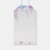 Lila lente bloem-Floral bruiloft Cadeaulabel (Achterkant)