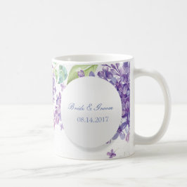 Lila lente bloem-Floral bruiloft Koffiemok