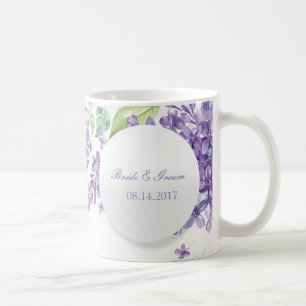 Lila lente bloem-Floral bruiloft Koffiemok