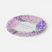 Lila lente bloem-Floral bruiloft Papieren Bordje (Gekanteld)