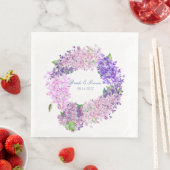 Lila lente bloem-Floral bruiloft Servet (Insitu)