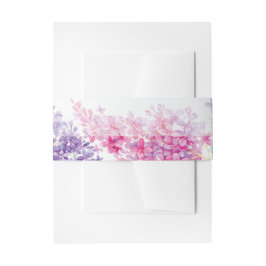 Lila lente bloem-Floral bruiloft Uitnodigingen Wikkel