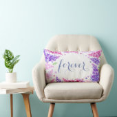 Lila lentevloer bloesem-Floral bruiloft forever Kussen (Stoel)