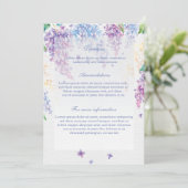 Lila lentevloerbloem-boorrichting kaart (Staand voorkant)