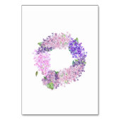 Lila lentevloerbloem-bruiloftentabel nummer kaart (Achterkant)