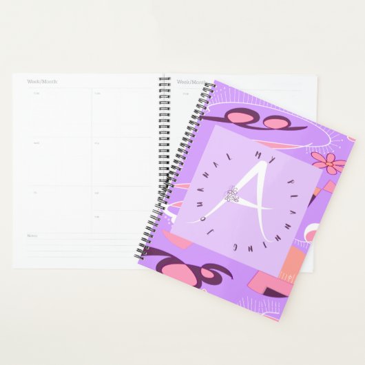 Lila letter A Abstract Planner (Display)