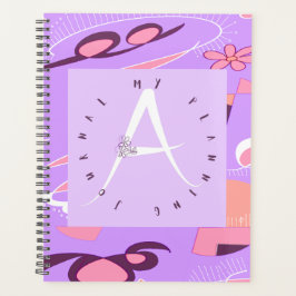 Lila letter A Abstract Planner
