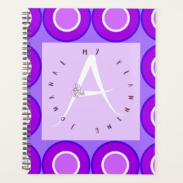 Lila letter A circulaire Planner