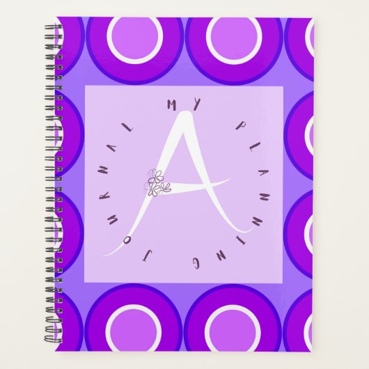Lila letter A circulaire Planner (Voorkant)
