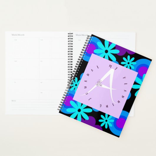 Lila letter A Flower Power Planner (Display)