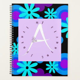 Lila letter A Flower Power Planner
