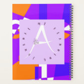 Lila letter A Geometrisch Planner (Achterkant)