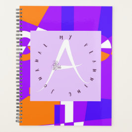 Lila letter A Geometrisch Planner