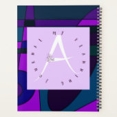 Lila letter A Indigo Surf Planner (Achterkant)