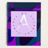 Lila letter A Indigo Surf Planner (Voorkant)