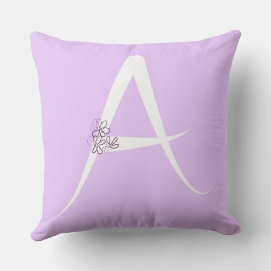 Lila letter A Kussen (Achterkant)