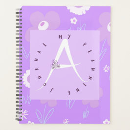 Lila letter A weide Planner