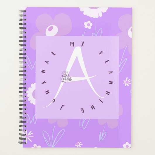 Lila letter A weide Planner (Voorkant)