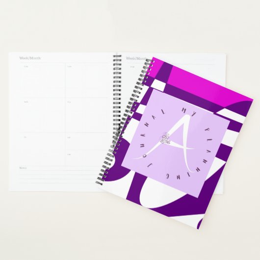 Lila letter een roze Surf Planner (Display)