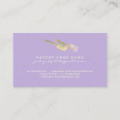 Lila Licht Paarse Gebak Rustieke gereedschappen Ba Visitekaartje (Achterkant)