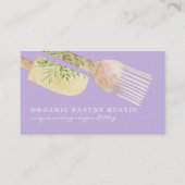 Lila Licht Paarse Gebak Rustieke gereedschappen Ba Visitekaartje (Voorkant)