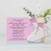 Lila lichte huidplooi Schaats Laces ijsschaatsen Kaart (Staand voorkant)