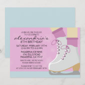 Lila lichte huidplooi Schaats Laces ijsschaatsen Kaart (Voorkant / Achterkant)