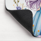 LILA ~ Lief Meisje ~ Bloemen ~ Mousepad Muismat (Hoek)