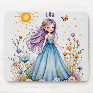 LILA ~ Lief Meisje ~ Bloemen ~ Mousepad Muismat