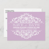 LILA  LIJST BEWAREN DE DATUM BRIEFKAART (Voorkant / Achterkant)