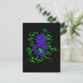 lila Lilie Blume Briefkaart (Staand voorkant)