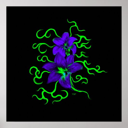 lila Lilie Blume Poster (Voorkant)