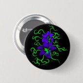 lila Lilie Blume Ronde Button 5,7 Cm (Voorkant /achterkant)