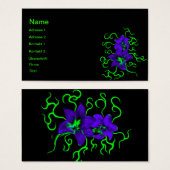 lila Lilie Blume Visitekaartjes (Voorkant /achterkant)