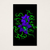 lila Lilie Blume Visitekaartjes (Achterkant)