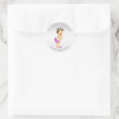 Lila Little Princess Baby shower Ronde Sticker (Tas)