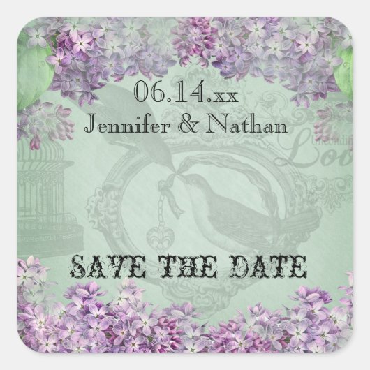  Lila Locket Sla de datum Stickers op (Voorkant)