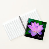 Lila Lotus Flower Monogram Notitieboek (Binnen)