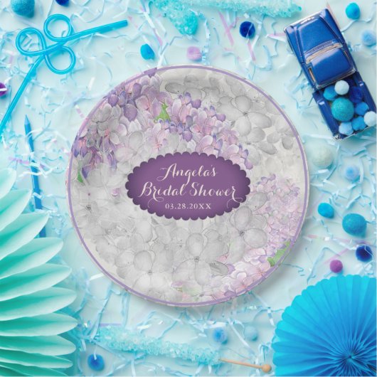 Lila Loveliness Scalloped Violet Papieren Bordje (Feest)