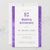 Lila Lupines 50 bruiloft Jubileum Kaart (Achterkant)