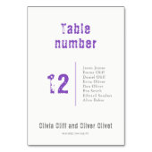 Lila Lupines bruiloft Kaart (Achterkant)