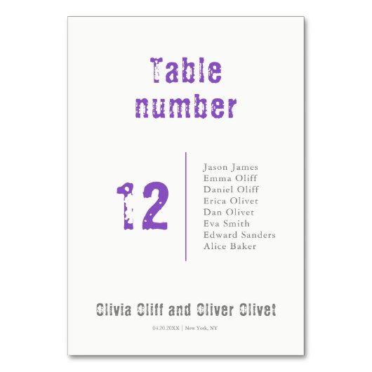 Lila Lupines bruiloft Kaart (Achterkant)