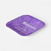 Lila Lupines bruiloft welkom Papieren Bordje (Gebogen)