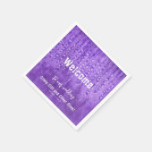 Lila Lupines bruiloft welkom Servet (Hoek)