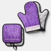 Lila lupines ovenwant & pannenlap set (Voorkant / Achterkant)