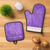 Lila lupines ovenwant & pannenlap set (Top down)