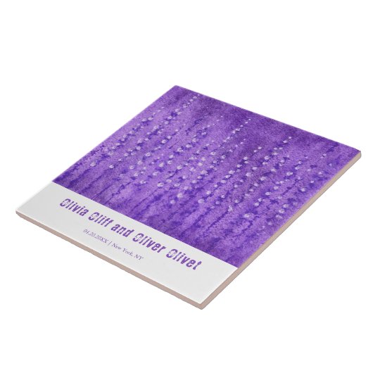 Lila lupines tegeltje (Zijkant)