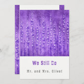 Lila Lupines Vow verlenging 25 jaar Kaart (Voorkant / Achterkant)