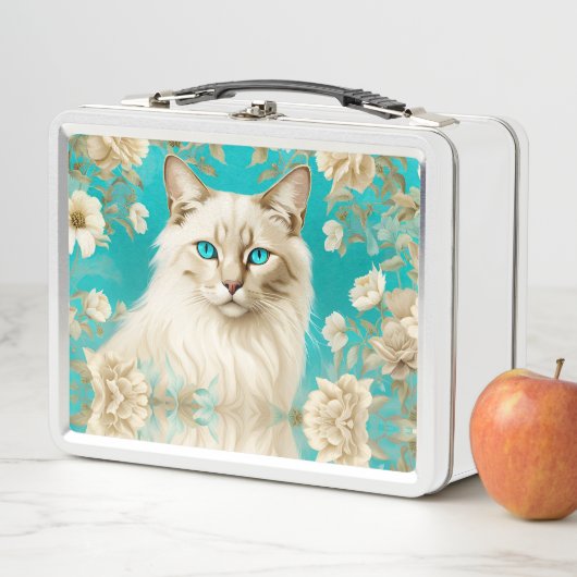 Lila Lynx Point Siamese Portrait Art Verjaardag (In situ)